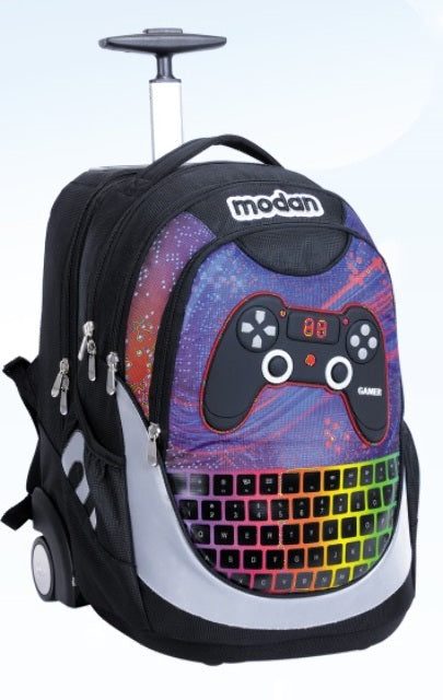 תיק מודן 2 ב1 טרולי גיימר צבעוני