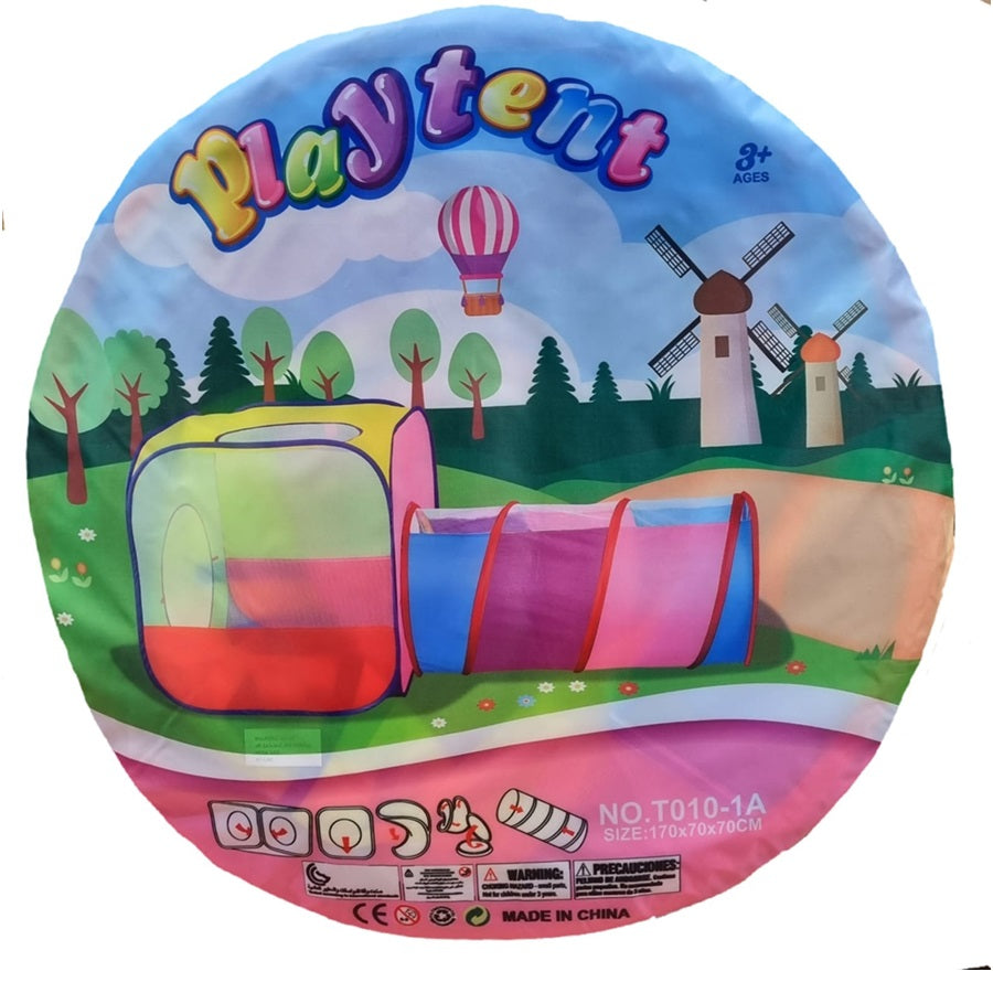 אוהל כדורים ומנהרה מתקפלים בתיק