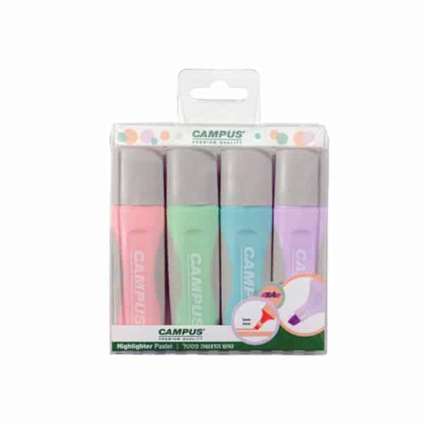 4 מרקרים קמפוס צבעי פסטל