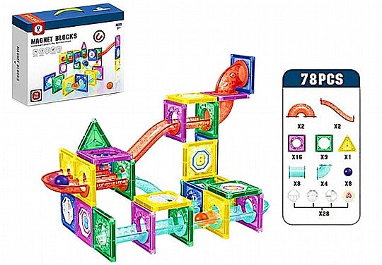 משחק מגנטים מגלשות וכדורים