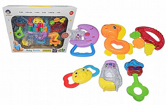סט נשכנים ורעשנים לתינוקות