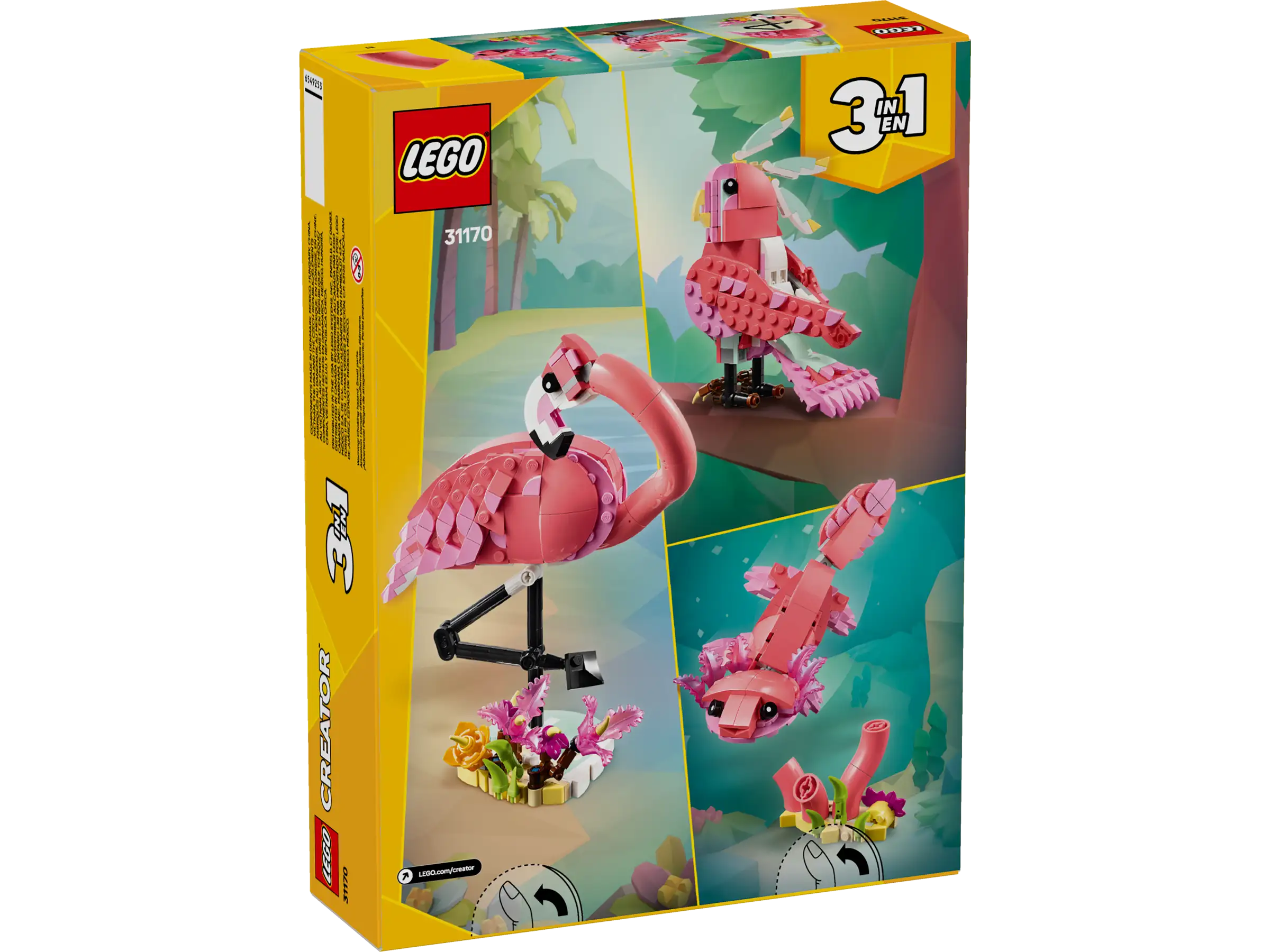 לגו קריאטור 3 ב-1 – חיות בר: פלמינגו ורוד (31170)