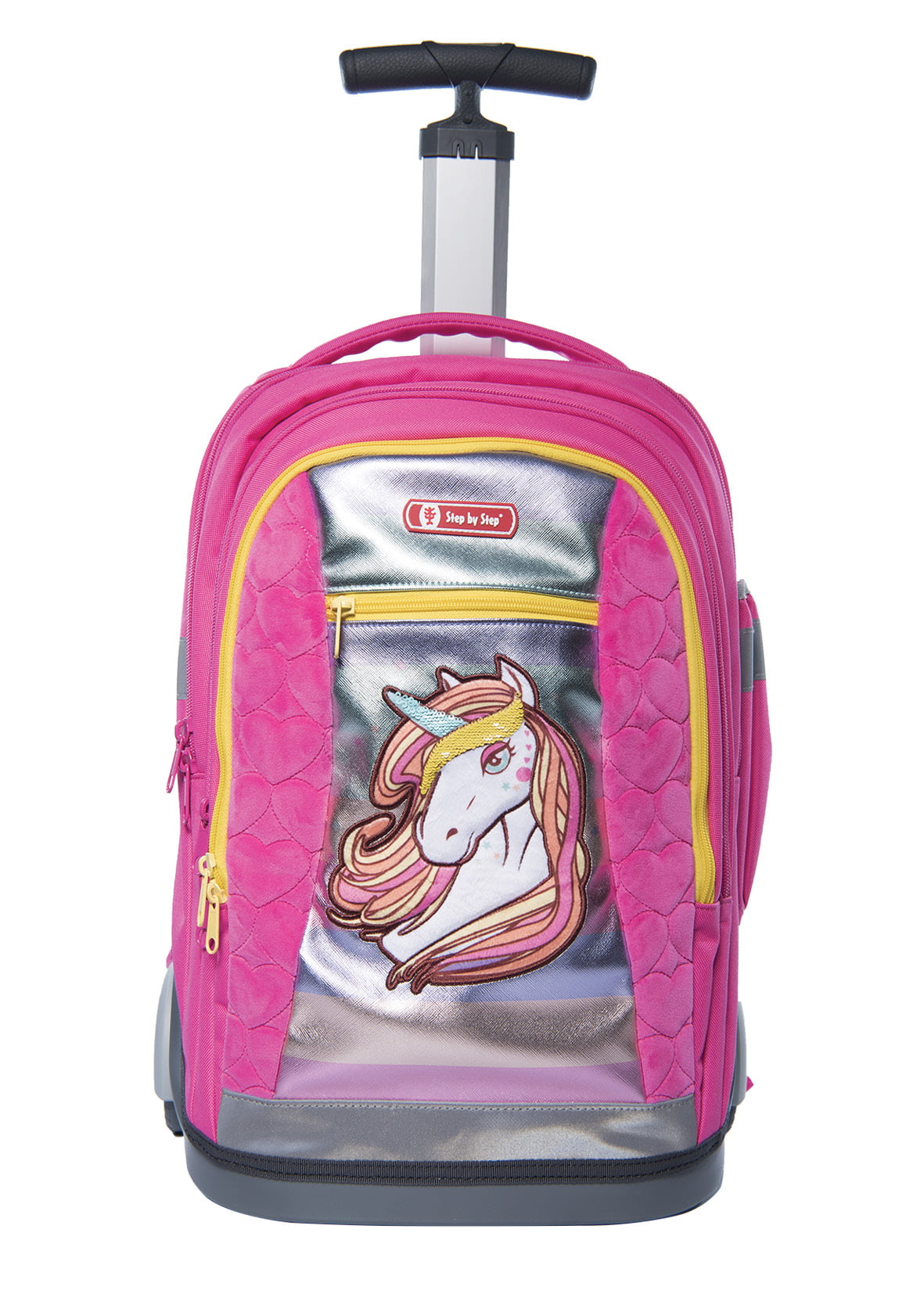 תיק טרולי לבית הספר גלגלים מובנים חד קרן