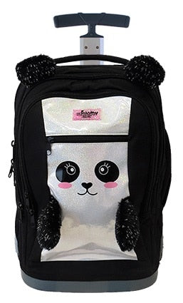 תיק טרולי לבית הספר גלגלים מובנים פנדה Inway