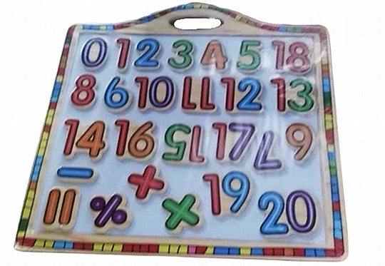 מספרים מגנטיים מעץ עם לוח מחיק ומגנטי