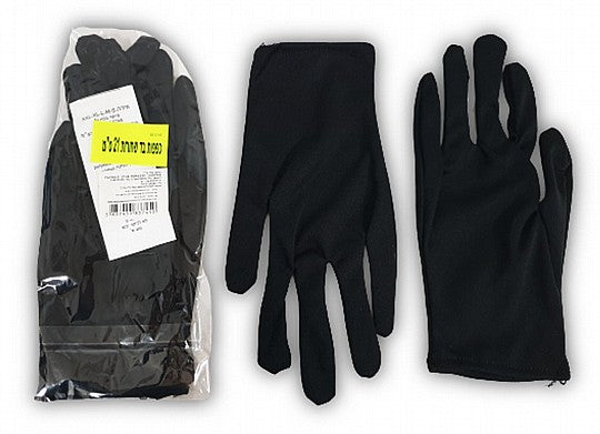 כפפות שחורות מבד קצרות אורך 23 ס"מ