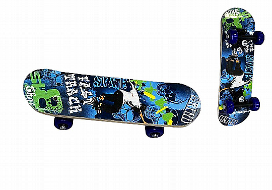 סקייטבורד עץ קטן 42 ס"מ צבע אקראי