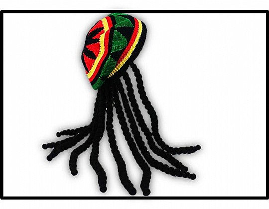 כובע בוב מארלי/ג'מייקני עם ראסטות