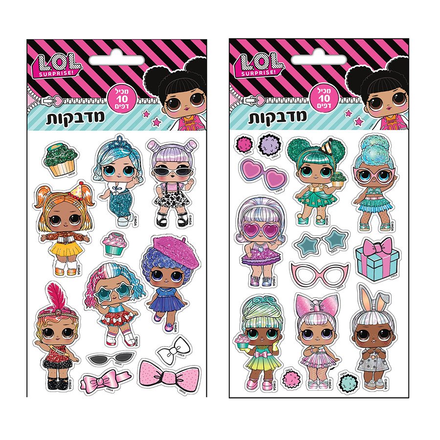 10 דפי מדבקות לול