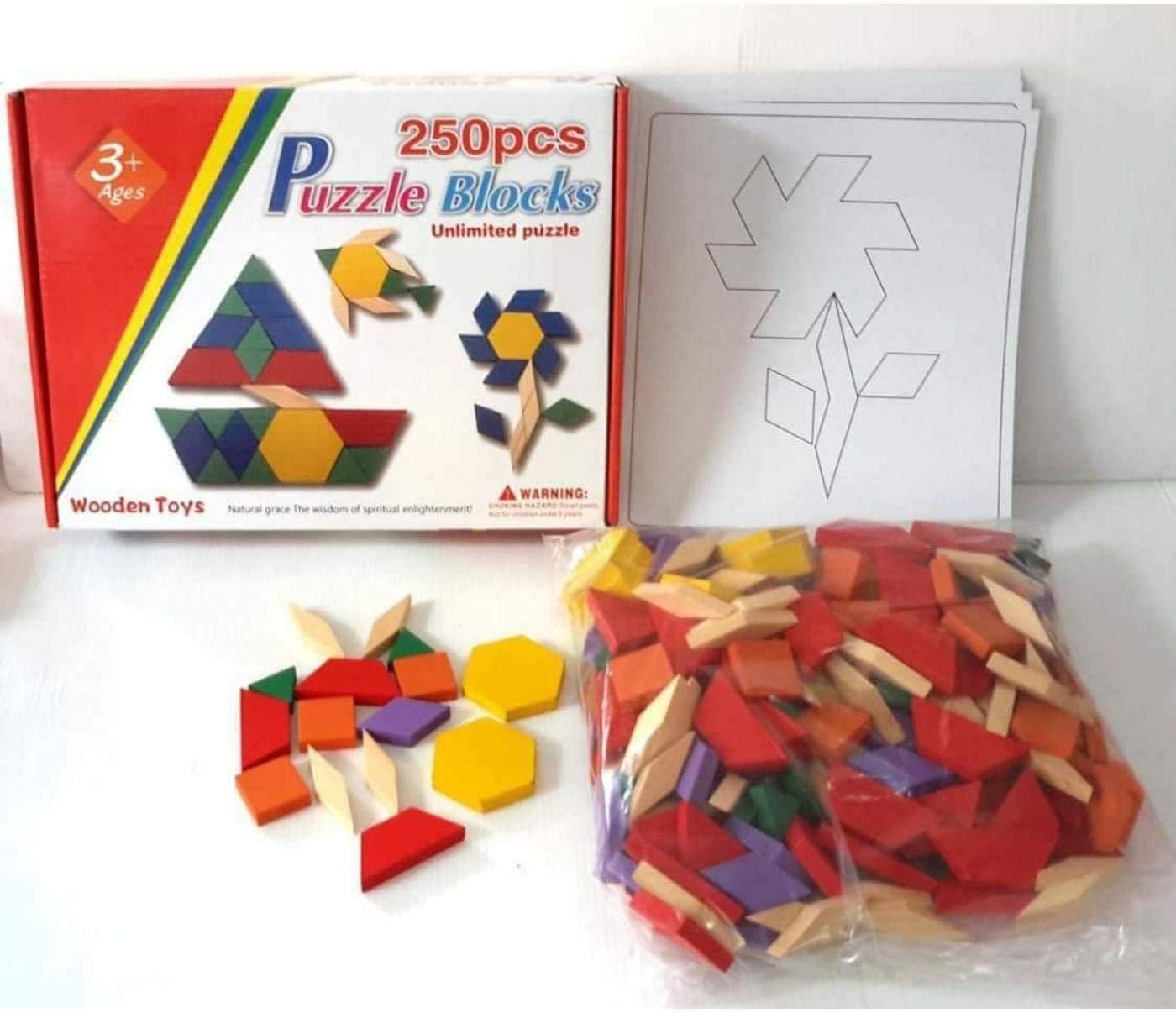 משחק הרכבה צורות גאומטריות 250 חלקים