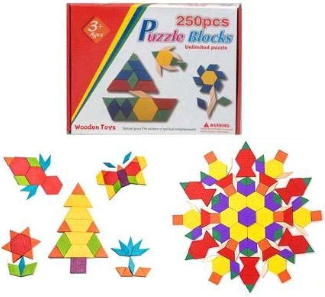 משחק הרכבה צורות גאומטריות 250 חלקים