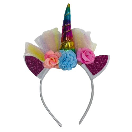 קשת חד קרן עם פרחים