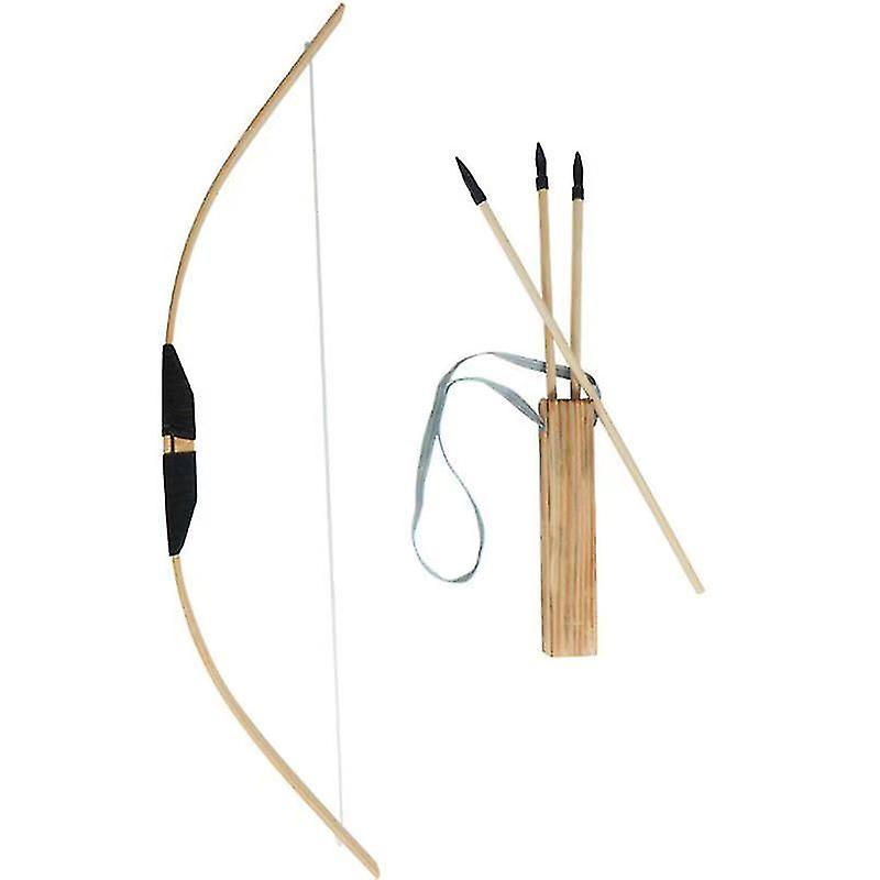 חץ וקשת מעץ עם נדן