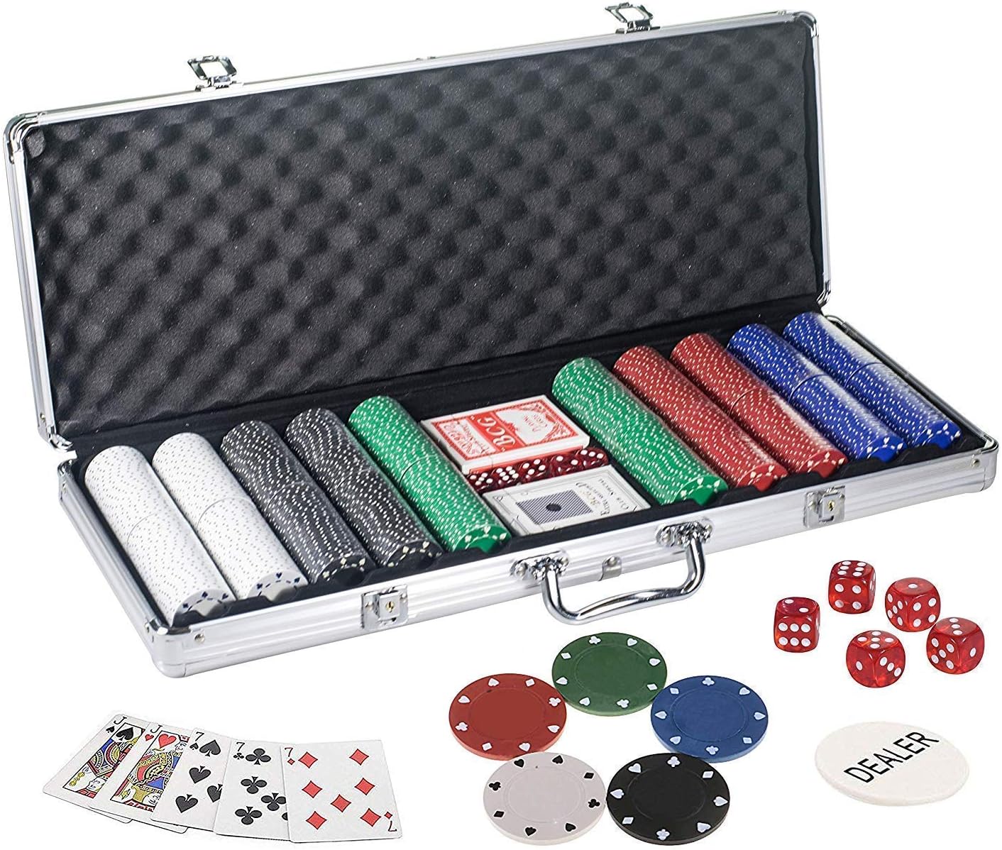 ערכת פוקר מקצועית במזוודה