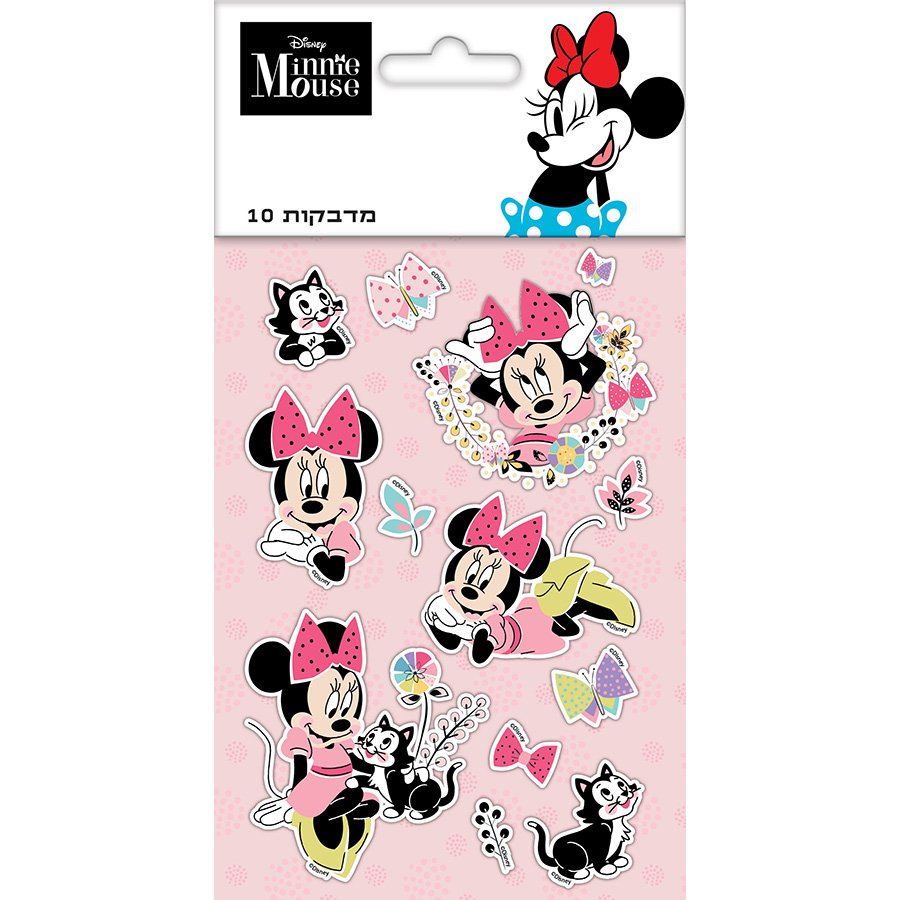 10 דפי מדבקות מיני מאוס
