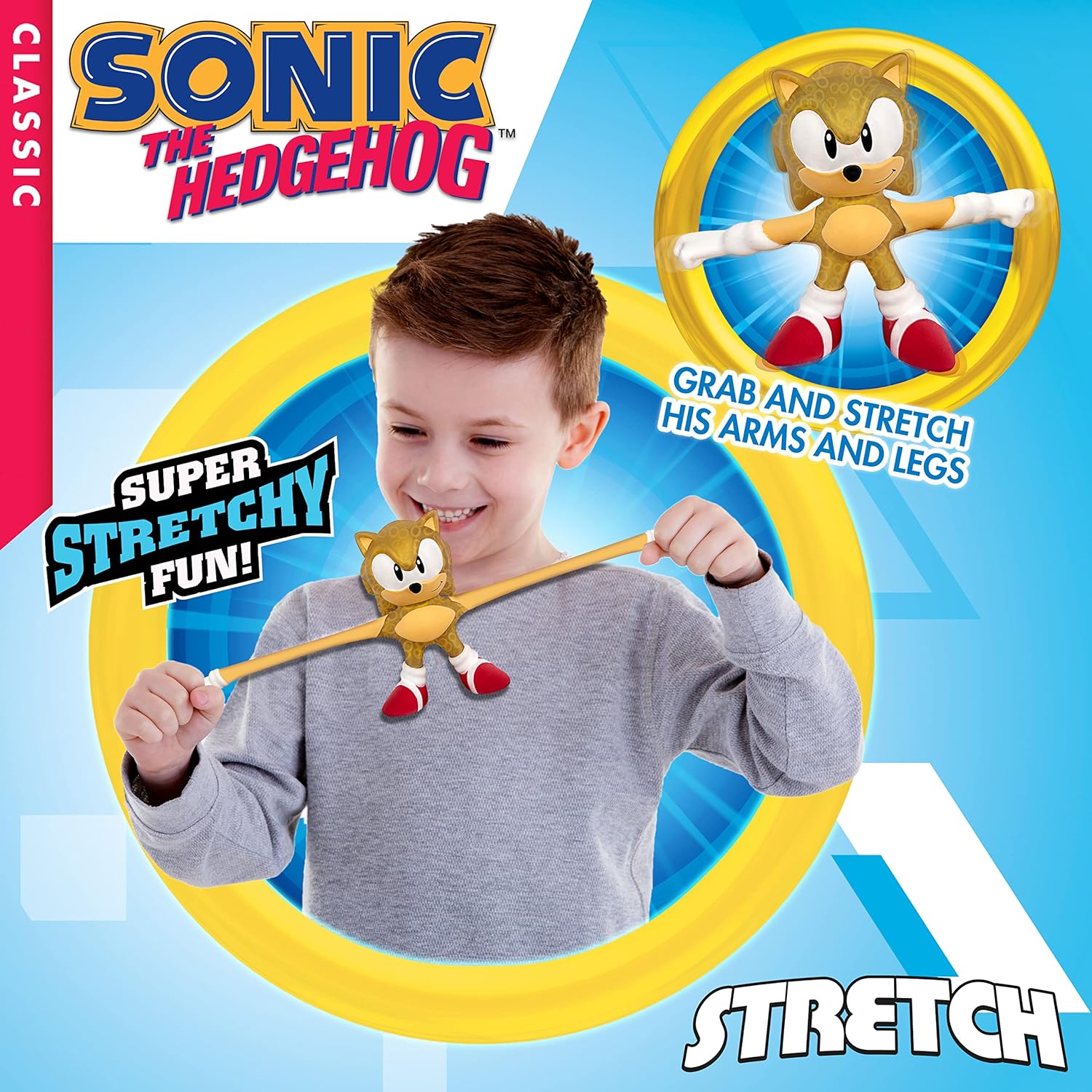 בובת סוניק מוזהב נמתחת סטרץ