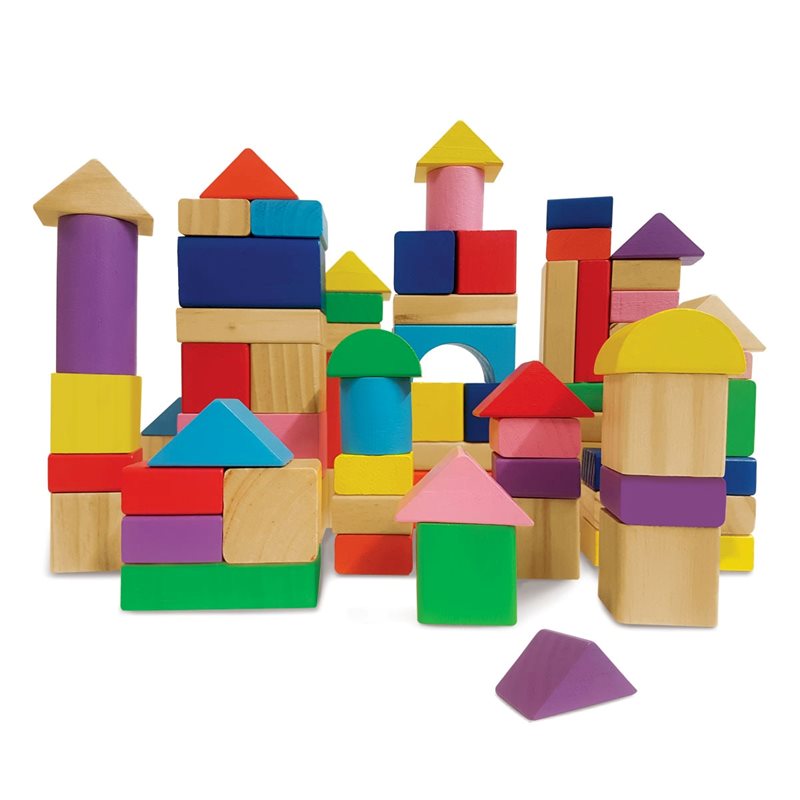 דלי קוביות עץ עם הכנסת צורות