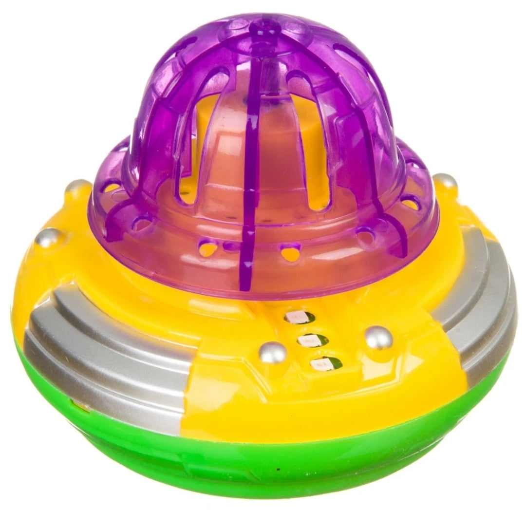 סביבון אוטומטי חללית מנגן מאיר ושר בעברית