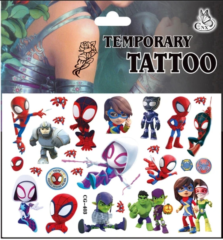 דף קעקועים ספיידי