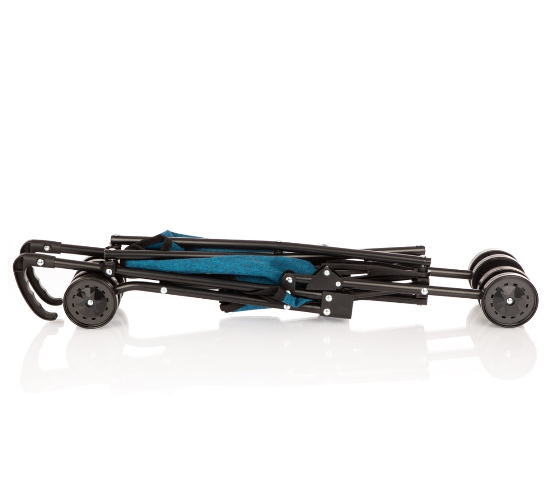 עגלה לבובה כחולה