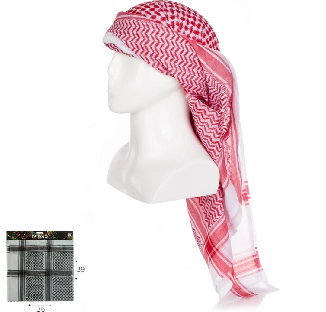 כאפייה אדום/שחור 135 ס"מ