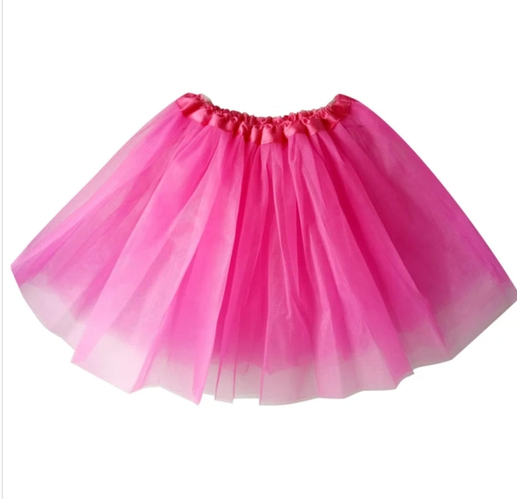 חצאית טוטו ורוד פוקסיה באורך 45 ס"מ