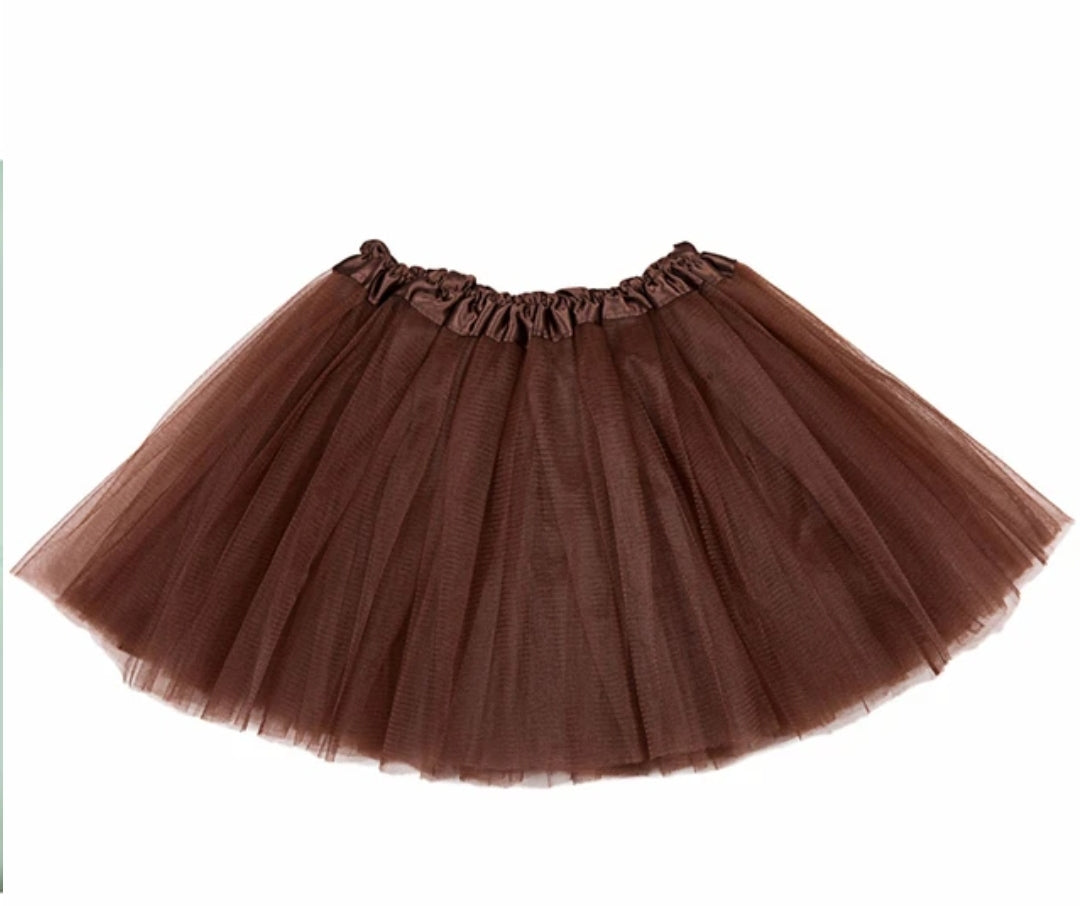 חצאית טוטו חומה באורך 45 ס"מ