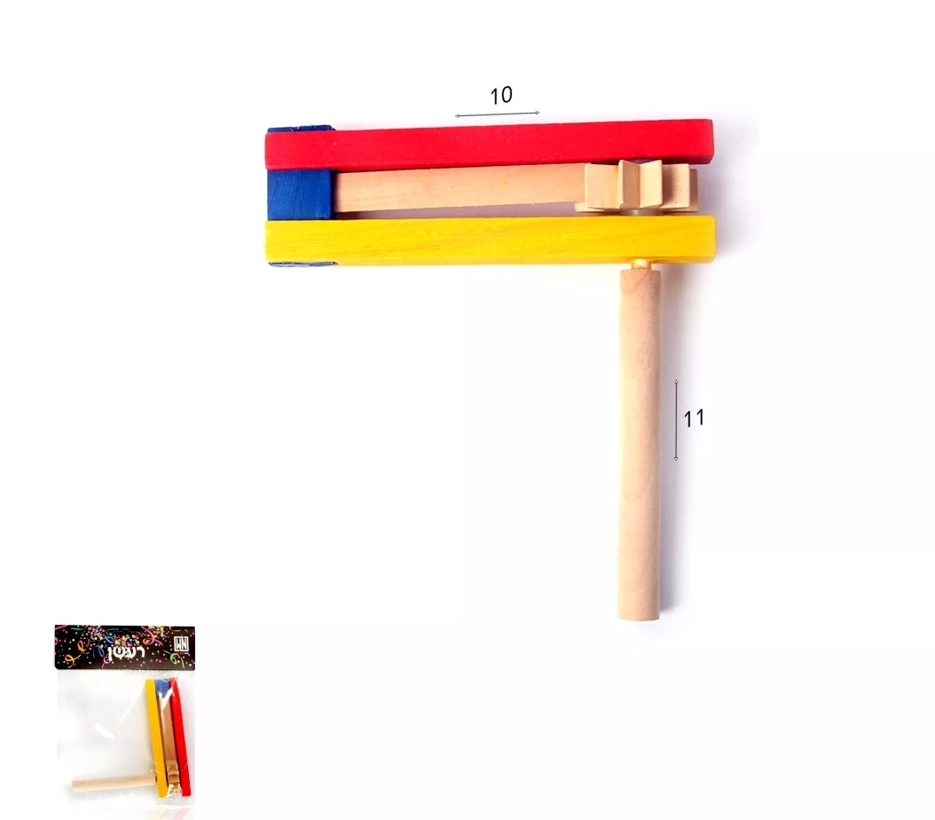 רעשן עץ צבעוני