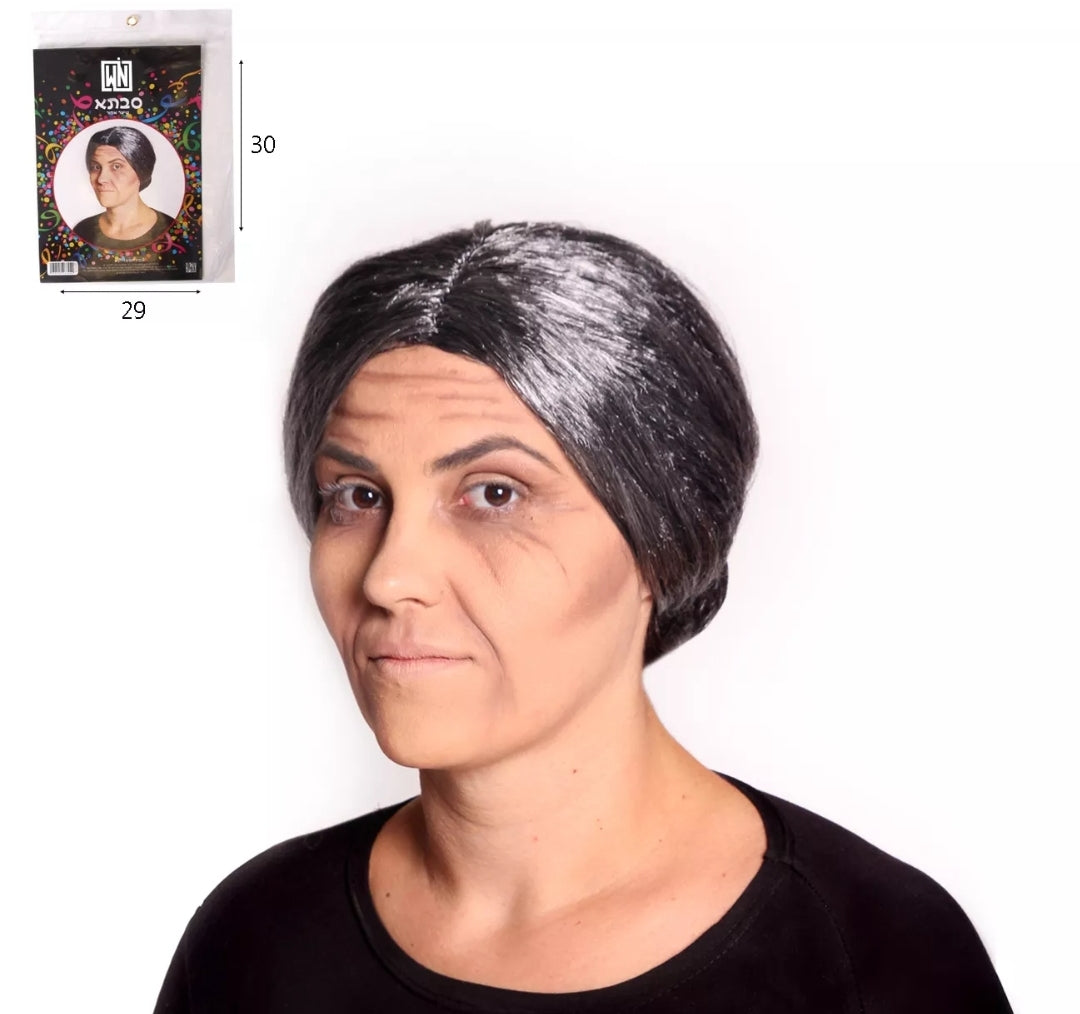 פאה סבתא שיער אפור