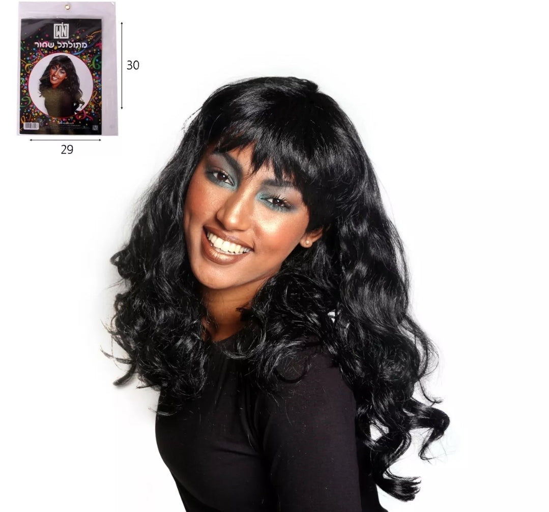פאה שיער מתולתל שחור