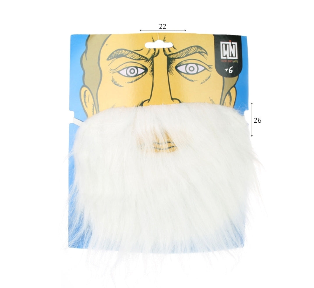 זקן לבן/שחור קצר