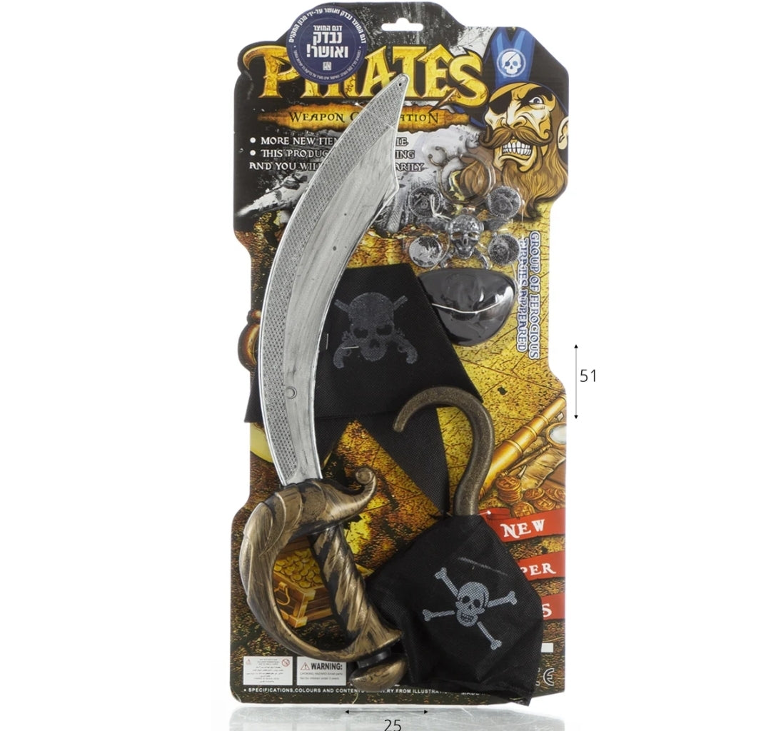 חרב לפיראט עם אביזרים