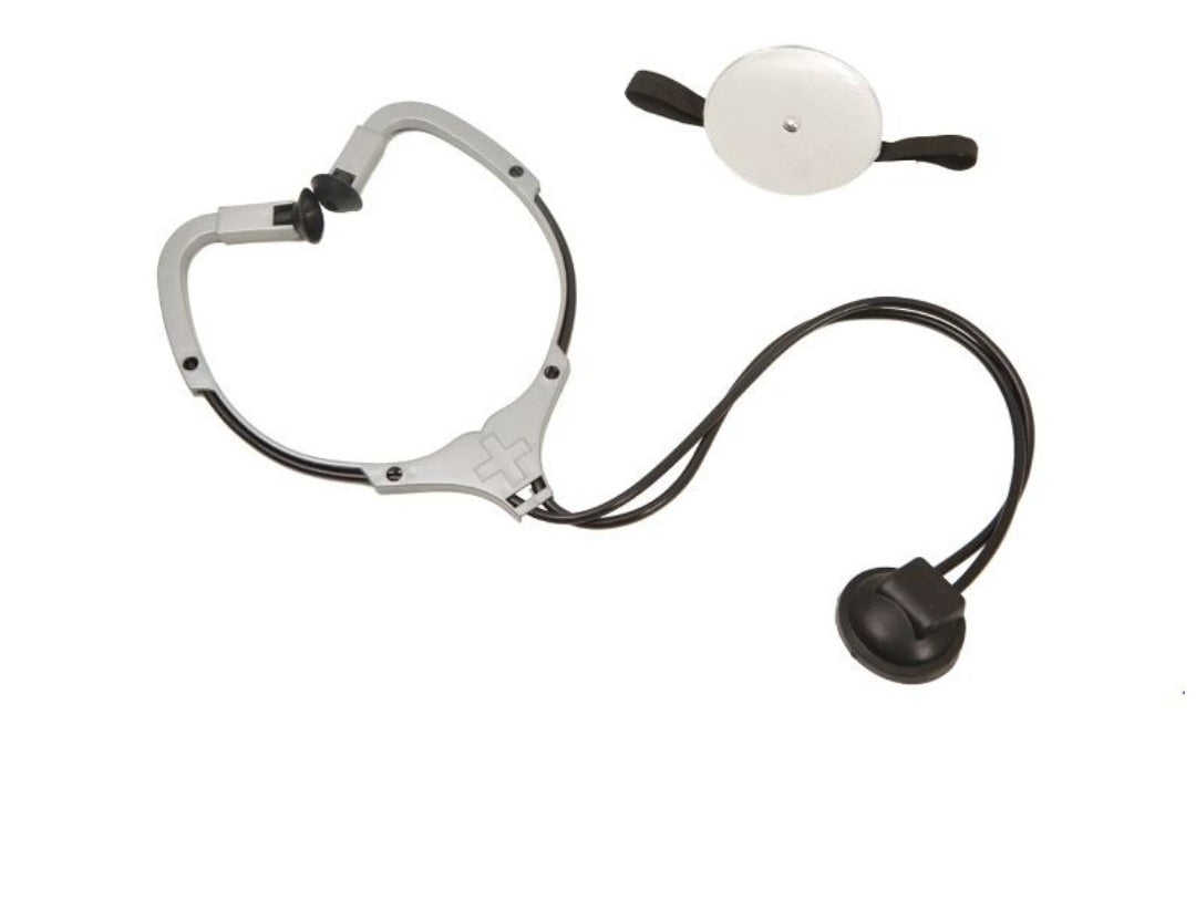 סט דוקטור סטטוסקופ ומראה לראש