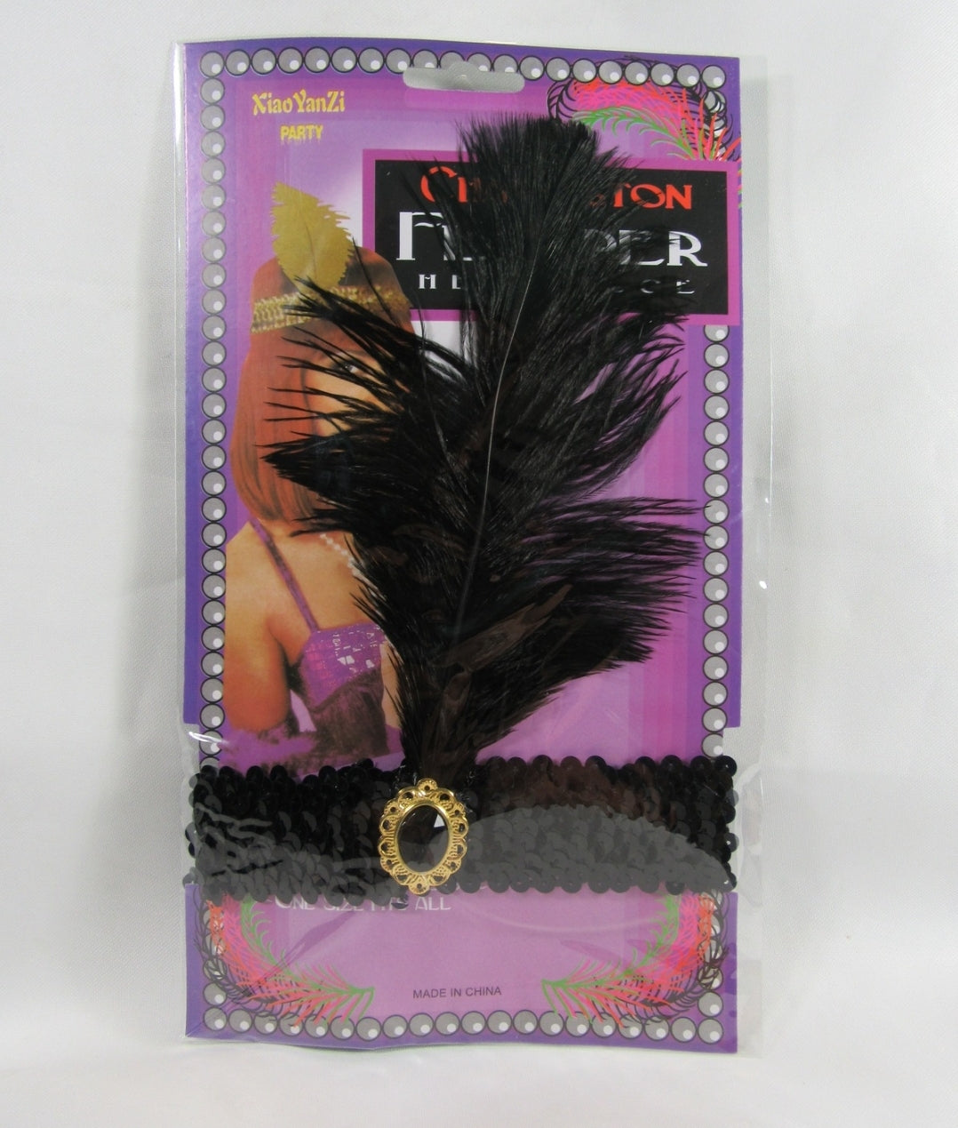 סרט עם נוצה בצבע שחור