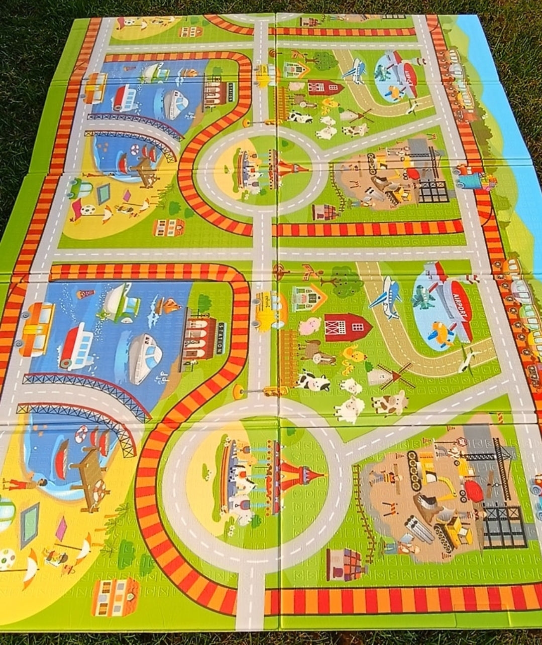 שטיח פעילות מתקפל עם תיק 197×150 ס"מ