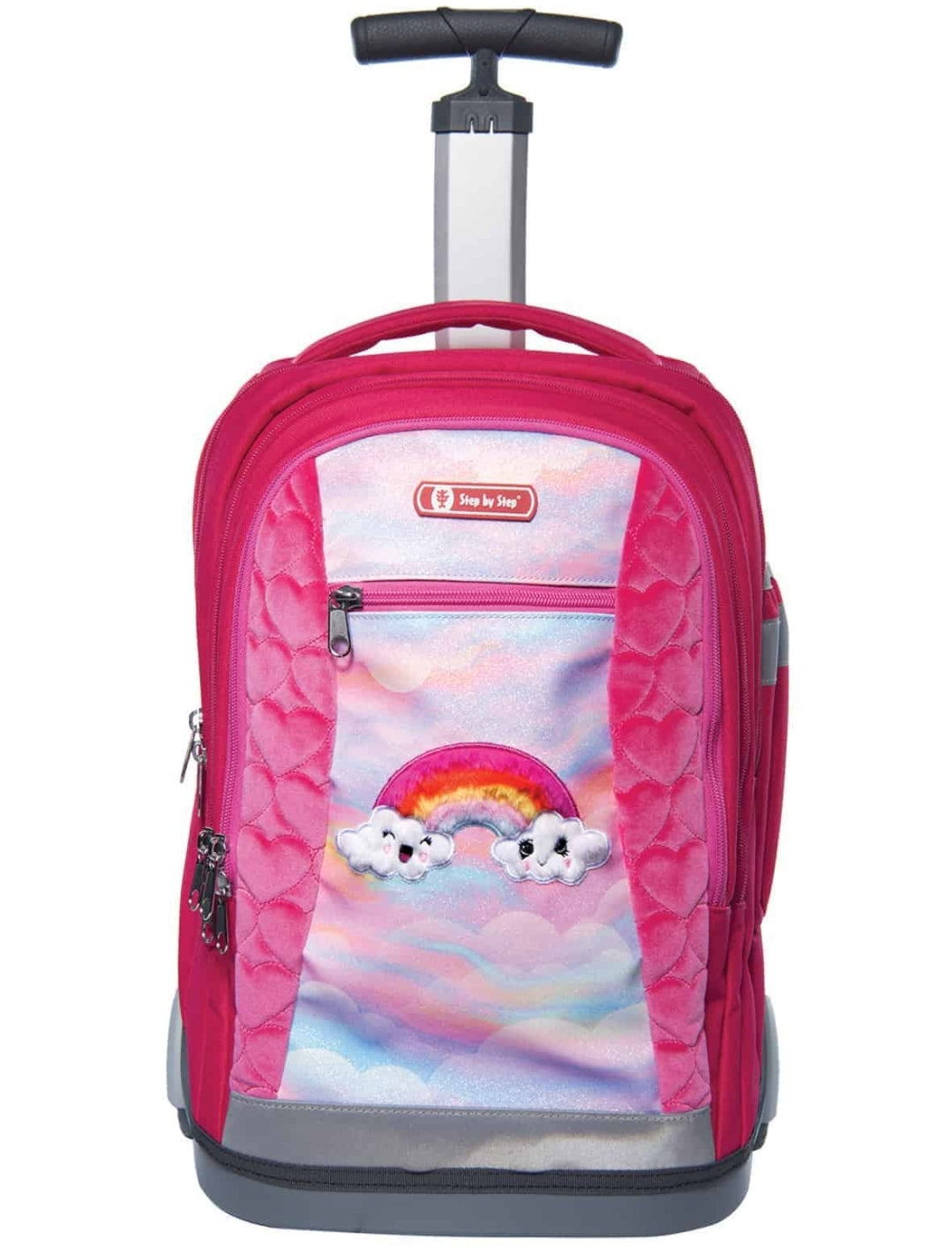 תיק טרולי לבית הספר גלגלים מובנים קשת בענן