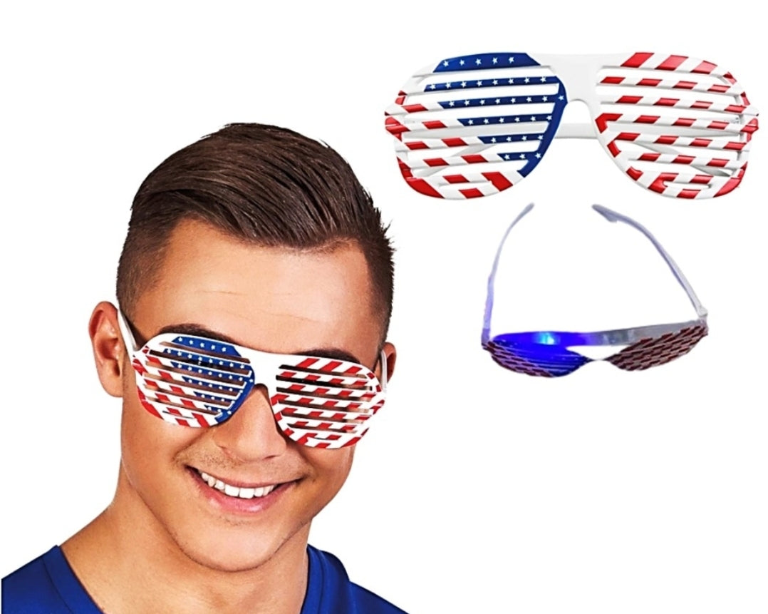 משקפיים מאירות דגל ארצות הברית