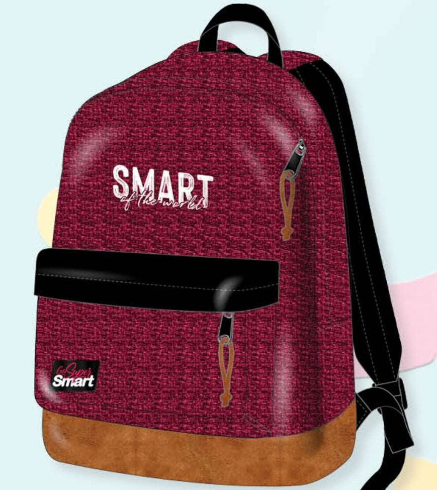 תיק לבית ספר שחור אדום Smart