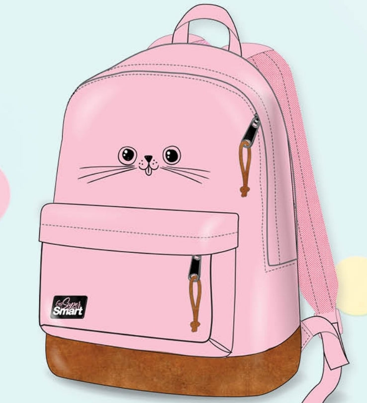 תיק לבית ספר חתול ורוד Smart