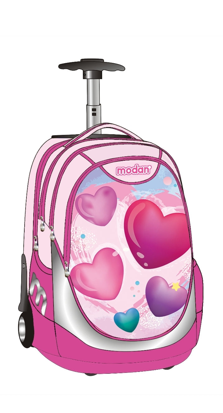 תיק מודן trolley 2in1 לבבות