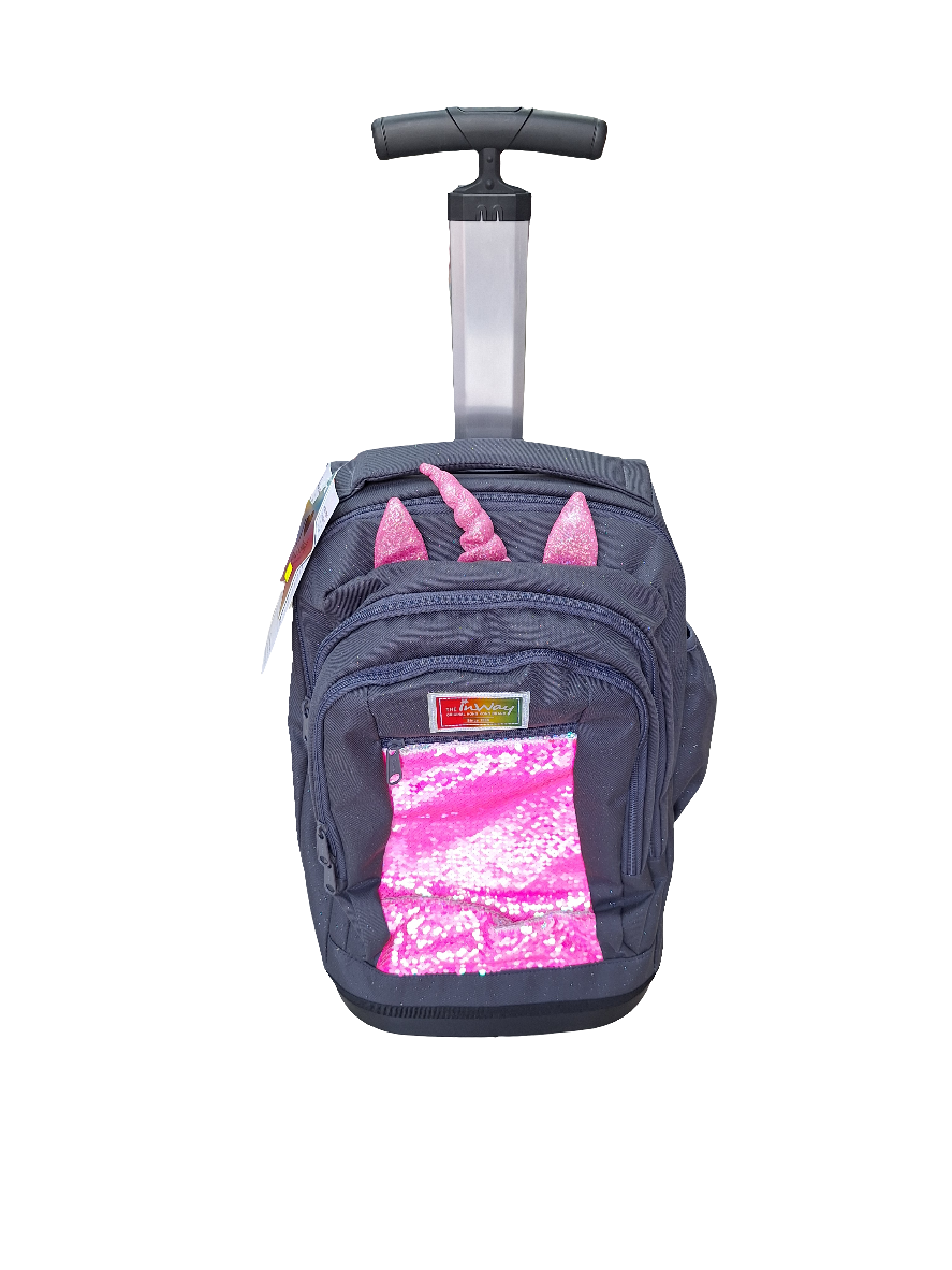 תיק טרולי לבית הספר גלגלים מובנים חד קרן Inway