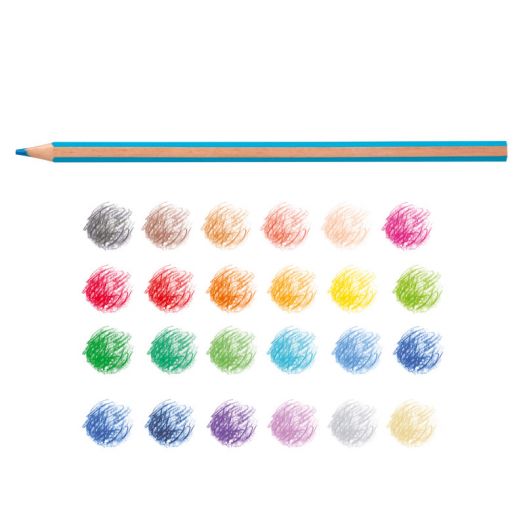 24 עפרונות צבעוניים איכותיים קריוקה