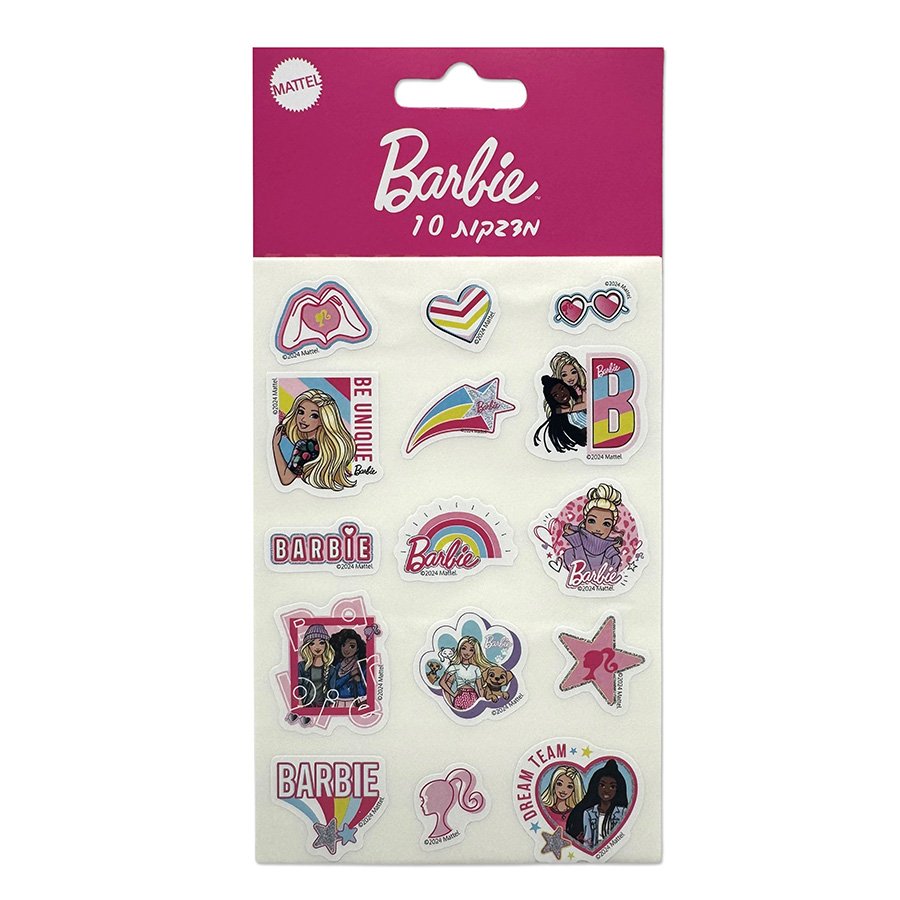 10 דפי מדבקות ברבי כוכבים