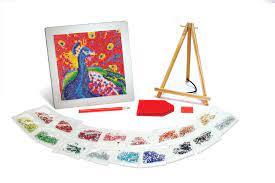 פסיפס קריסטל ארט טווס ססגוני