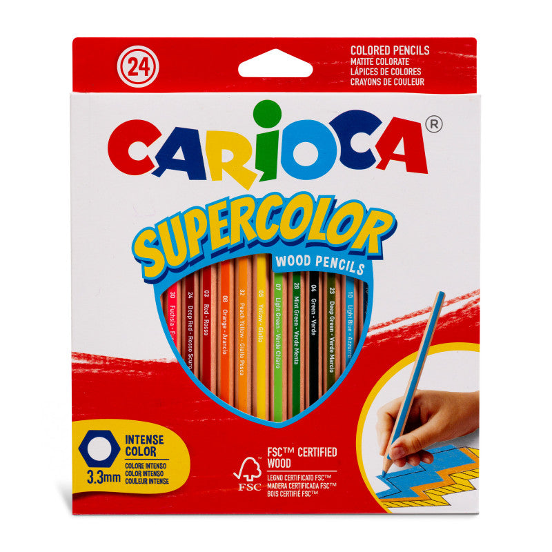 24 עפרונות צבעוניים איכותיים קריוקה