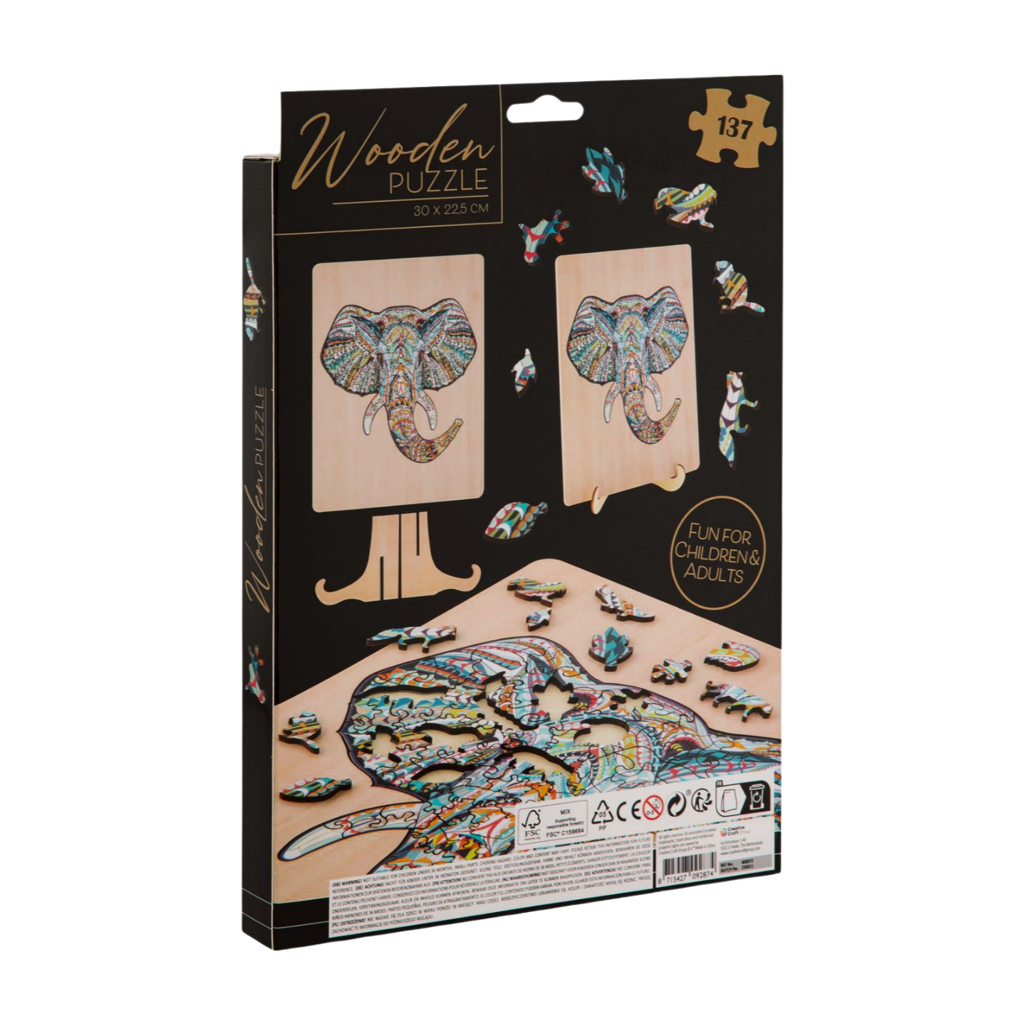 פאזל עץ עם מעמד צורות מיוחדות