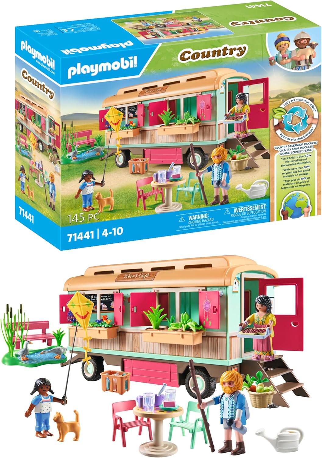 פליימוביל 71441 בית קפה עם גינת ירק