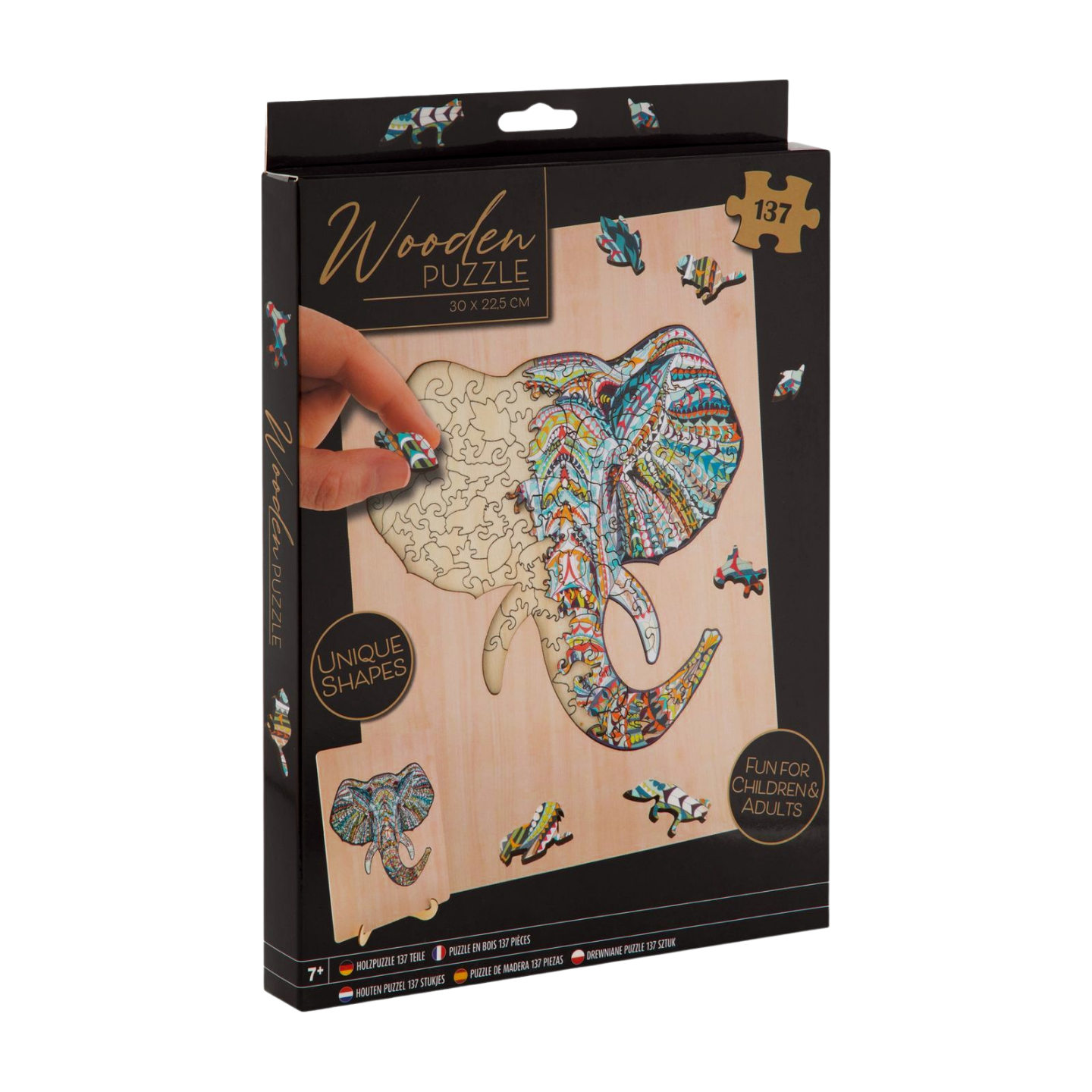 פאזל עץ עם מעמד צורות מיוחדות