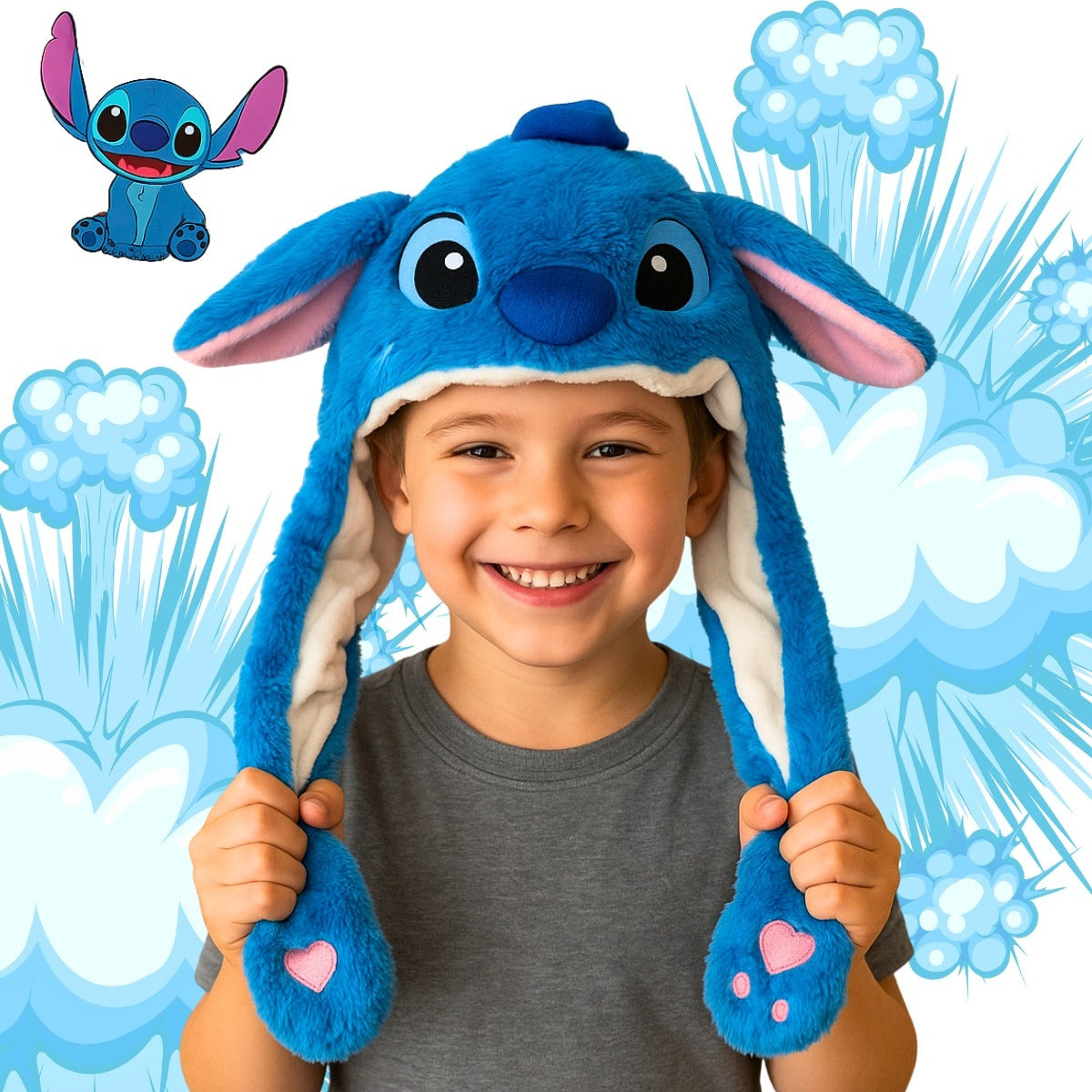 כובע סטיץ עם אוזניים קופצות