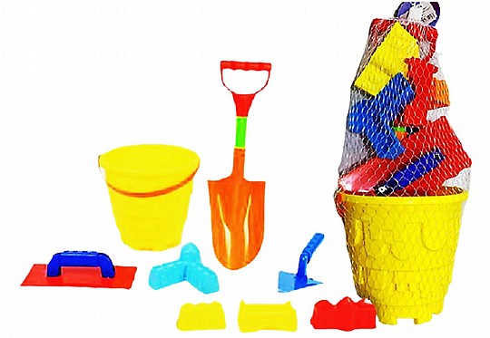 דלי וכף לים עם צורות 8 חלקים